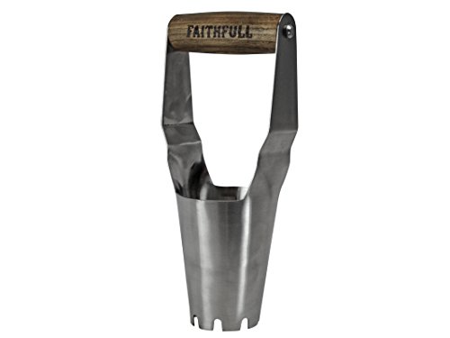 Faithfull Tools FAIPRESHBULB Prestige Stainless Steel Bulb Planter with Ash Handle, Blue, 11 x 27 x 9.5 cm