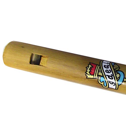 Zaza Percussion- 6 Finger Holes - Polished Bamboo Flute State (D# - 15'' Indian Flute) #TOP1