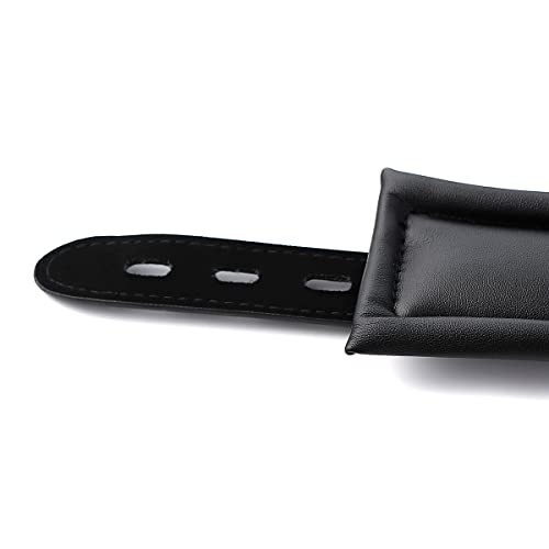 Image of Padded Faux Leather Sex Cuffs, BDSM Bondage Restraints Toys Bondage Handcuffs and Ankle Cuffs for Sex (Handcuffs and Ankle Cuffs Set, Black)
