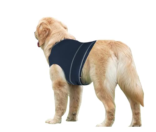 Image of Dog Anxiety Shirt,Dog Anxiety Jacket Calming Vest for Thunderstorm,Travel,Separation, Calming Coat Wrap for Dogs, Pet Stress Relief Anxiety Jacket (Dark Blue, XX-Large)