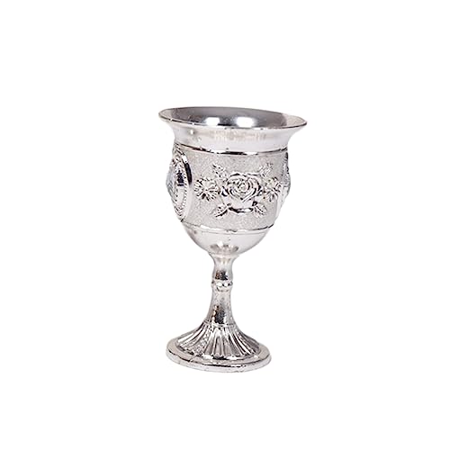 FIXOSHEE Copa De Vino De Aleación De Zinc Plateada, Irrompible y Reutilizable, Para Bar y Uso Doméstico Fiestas y Picnics