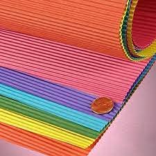 Ditya Crafts Multicolor Plain Corrugated Paper Sheets A4 Size Pack of 10 for Art and Craft, Scrapbook, Decoration and Other Creative Multipurpose-image-46