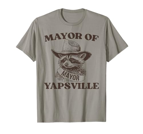 Mayor Of Yapsville Retro Racoons Western Hats T-Shirt