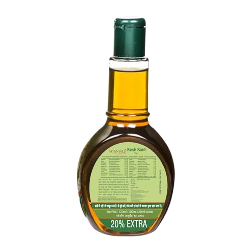 Patanjali Kesh Kanti Ayurvedic Hair Oil (120 Ml), Pack of 1