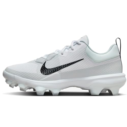 Nike Force Trout 9 Pro Low Rubber Baseball Cleats (FB2908-100,White/Black-Pure Platinum)