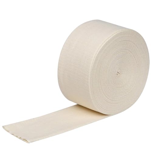 Venda elástica tubular de algodón, envoltura transpirable de alta elasticidad, soporte para brazos, piernas y muslos, compresión firme, cuidado post-lesión miniatura 1