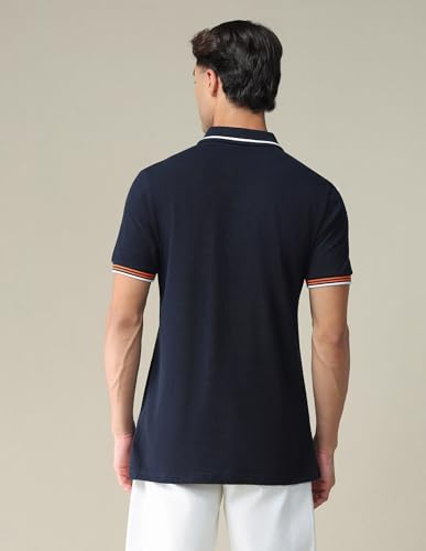 Image of U.S. POLO ASSN. Solid Slim Fit Polo T Shirts for Men - 100% Cotton, Half Sleeves Mens Tshirt