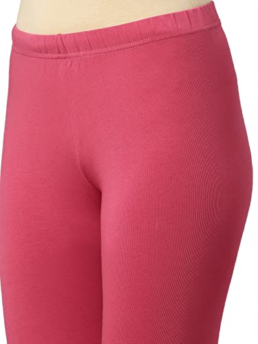 Image of GO COLORS Soft Cotton Stretch Churidar for Women | Breathable, Mid Rise, Full Length, Rusty Rose