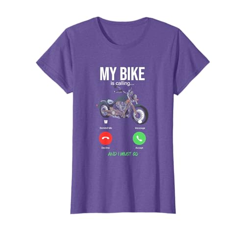 My Bike Is Calling Motorcycle Cruiser Biker Motorbike T-Shirt