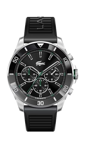 Lacoste Reloj Cronógrafo De Cuarzo Para Hombre Con Correa En Silicona Negro - 2011152 Lacoste Reloj Cronógrafo De Cuarzo Para Hombre Con Correa En Silicona Negro - 2011152