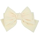 (カービーズ) curvy's ビッグとろみダブルリボンバレッタ&ゴム 3段リボンバレッタ 01.オフホワイト