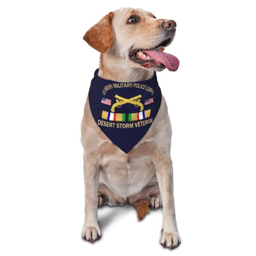 US Army Military Police Corps Desert Storm Veteran Dog Scarf Pet Bandana Cat Pet Bibs