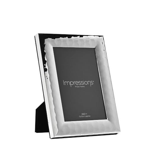 Image of Impressions Silver Plated Patterned Rectangular Photo Frame - 4" x 6"