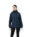 VAUDE Escape Light Regenjacke Damen – wasserdicht, atmungsaktiv und winddicht mit 2-Lagen-Membran, verstaubare Kapuze, 420g leicht, dark sea,