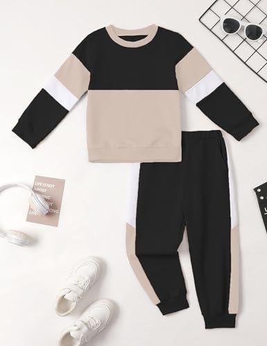 Image of Toddler Boy Clothes Long Sleeve Hoodie Sweatsuits Tops and Pants 2Pcs Boys Fall Winter Outfits Set