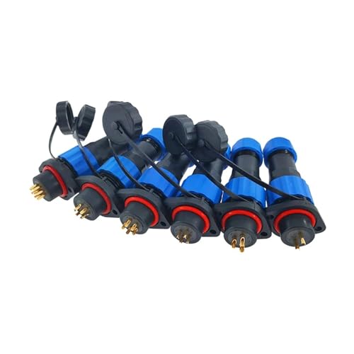 Conector de brida SP16 de 2 pines con enchufe macho de alimentación impermeable 5