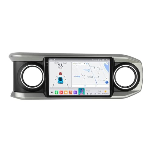 ZhiQin M100s, Android 13 Autordio para Toyota Tacoma 2017 con Carplay/Android Auto, 9 Pulgadas Pantalla con navegador Doble DIN con Bluetooth WiFi FM/RDS con Cámara Trasera
