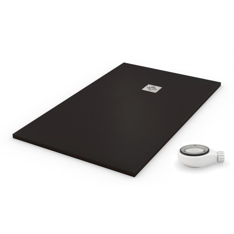 PLATO DE DUCHA NATURAL NEGRO - 60x60cm - resina con cargas minerales