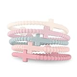 Ryan & Rose Jesus Bracelets - Cross Silicone Bracelet (Dreamy, Medium)
