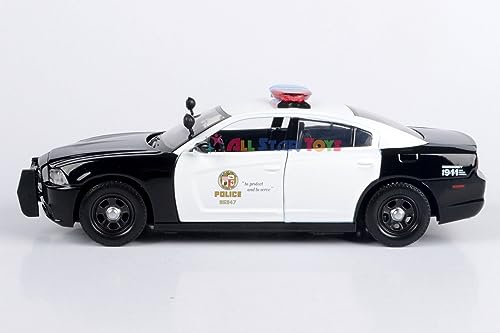 Motormax 2011 Dodge Charger Police Pursuit LAPD Los Angeles Police Department 1/24 Diecast Model 76947 by All Star Toys