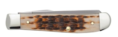 Image of Case XX WR Pocket Knife Amber Bone Mini Trapper Item #013 - (6207 SS) - Length Closed: 3 1 /2 Inches 