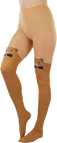 Image of ToBeInStyle Women's Cute Thigh High Printed Character Tights