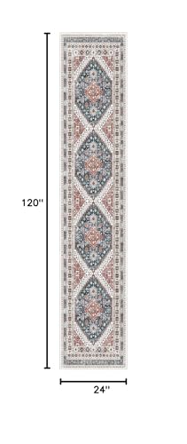 Madane Runner Rugs for Hallway 2x10 Long Washable Non-Slip Hallway Runner Rug Low-Pile Stair Kitchen Runner Throw Carpet for Entrance Living Dining Laundry Room (Navy Blue, 2 x 10)