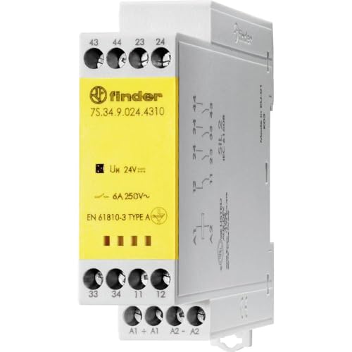 Relais Finder 7S.34.9.024.4310 de commutation 6 A rail DIN pour armoire