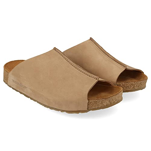 HAFLINGER Bio Fortuna Leather Mules Sandal Cork Footbed Unisex