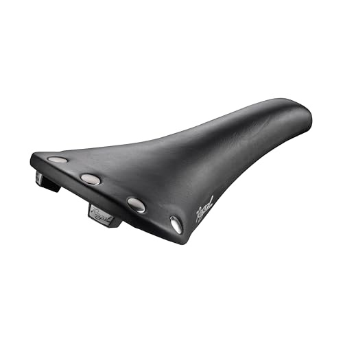 Selle vélo classique vintage San Marco Regal en cuir noir authentique et clous argentés