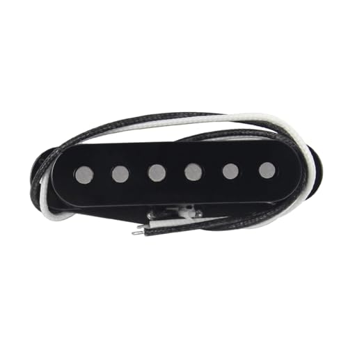 FLEOR Alnico 5 HSS Set Staggered Single-Coil+Humbucker Pickup fit ST Electric Guitar,Guitar Part Neck+Middle+Bridge Pickup(14-15K)Black - Image 2
