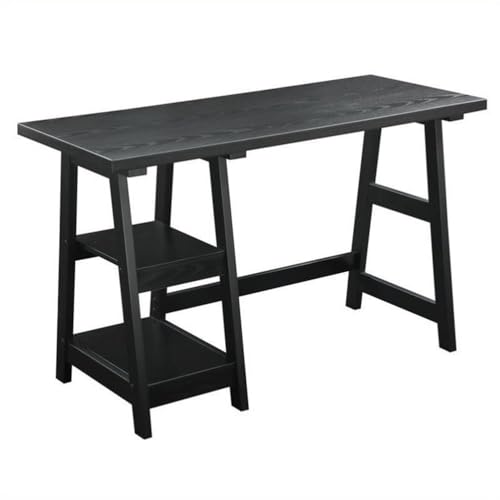 Convenience Concepts Designs2Go Trestle Desk with Shelves, 47