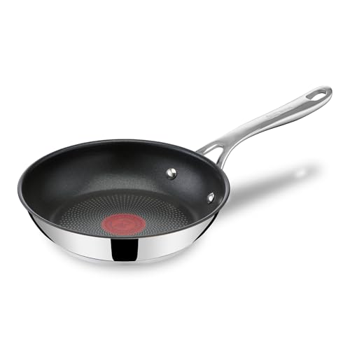 Jamie Oliver by Tefal Cook's Direct koekenpan 20 cm, Veilige coating, Roestvrijstaal, Thermo-Signal™, Geklonken Handgreep, Alle Warmtebronnen inclusief Inductie, E3040244