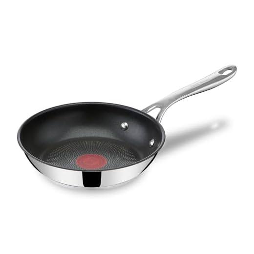 Jamie Oliver by Tefal Cook's Direct koekenpan 20 cm, Veilige coating, Roestvrijstaal, Thermo-Signal™, Geklonken Handgreep, Alle Warmtebronnen inclusief Inductie, E3040244