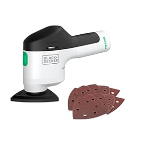 BLACK+DECKER Reviva Akku-Schleifer, 12 V, mit 10 Schleifblättern, REVDS12A10-GB