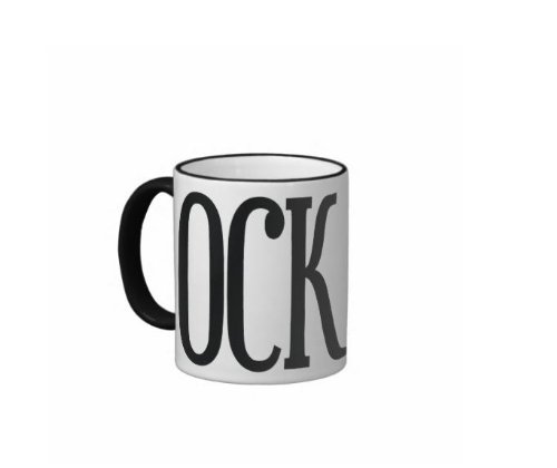 11 ounce Ock Black Handled Coffee Mug