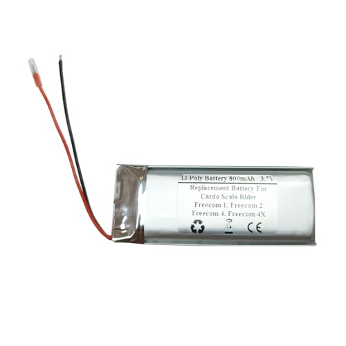 Batterie de rechange 800 mAh 3,7 V pour Cardo Scala Rider Freecom 1, Scala Rider Freecom 2, Scala Rider Freecom 4, Scala Rider Freecom 4X, BAT00008