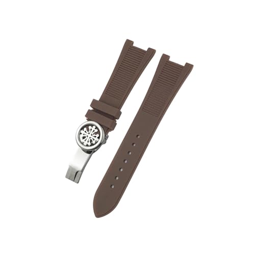 [LOKLNEYK] 25*13mm�V���J�Q���܂肽���݃o�b�N���o���h�ɓK������Patek Philippe 5711 5726 NAUTILUS(Brown 1,25MM_GOLDEN BUCKLE)