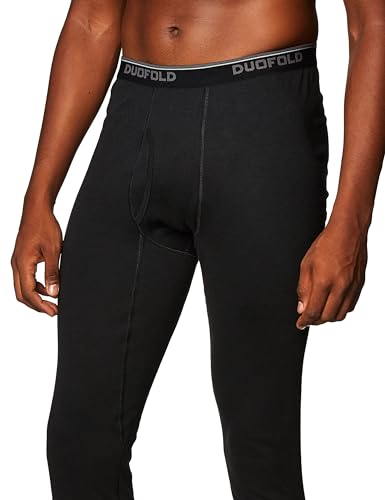 Duofold mens Wicking thermal underwear bottoms, Black, Medium US - Thumbnail 2