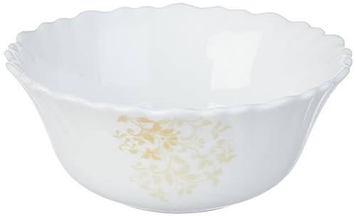 Image of Larah by Borosil Ingot Fluted Series Opalware Dinner Set | 12 Pieces for Family of 4 | Microwave & Dishwasher Safe | Bone-Ash Free | Crockery Set for Dining & Gifting | Plates & Bowls | White