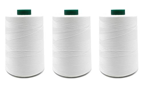 Hilo de coser Perma Core Poliéster TEX40 blanco x3 bobinas miniatura 2