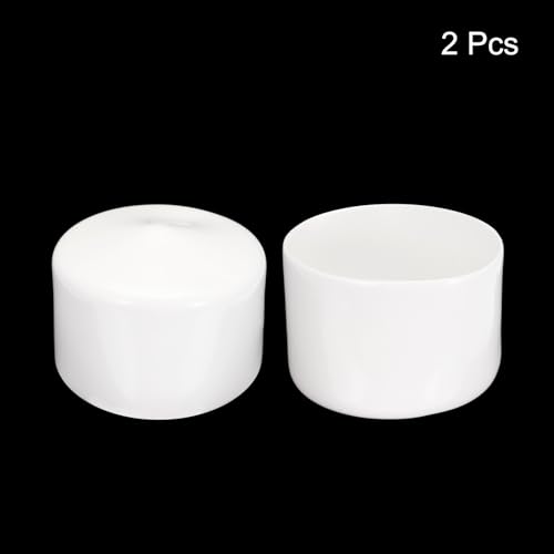 Image of uxcell 2pcs Rubber End Caps 65mm ID Vinyl Round Tube Bolt Cap Cover Screw Thread Protectors White, 40mm Height