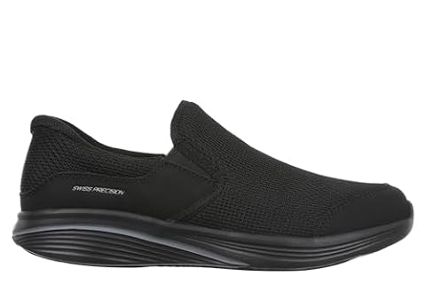 MBT Modena IV Slip On Męskie buty Wygodne. Slip & Fit bez użycia rąk. Płynny ruch z mniejszym uderzeniem i oddychającą górą., Czarny (Black), 43.5 EU