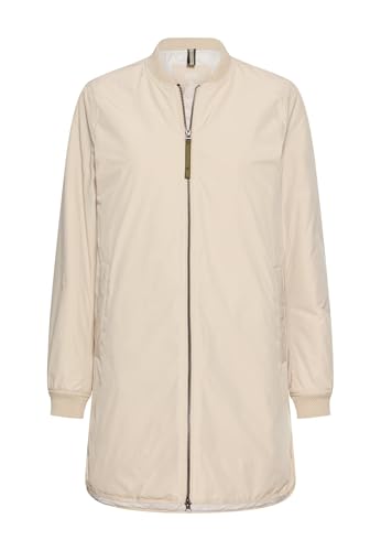 camel active Damen Wasserabweisender Mantel aus reinem Polyester Hellbeige, womenswear-46