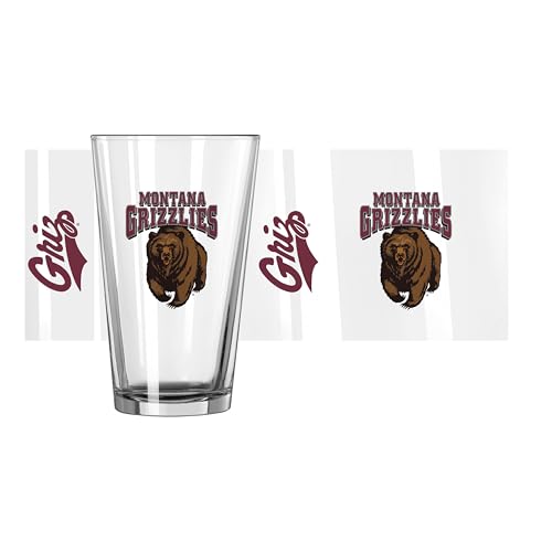 Image of Logo Brands NCAA 16 oz Pint Glass - Durable Glass With Bold Team Color- Chip-Resistant Rim Drinkware For Fans, Tailgates, Home Bars & Everyday Use