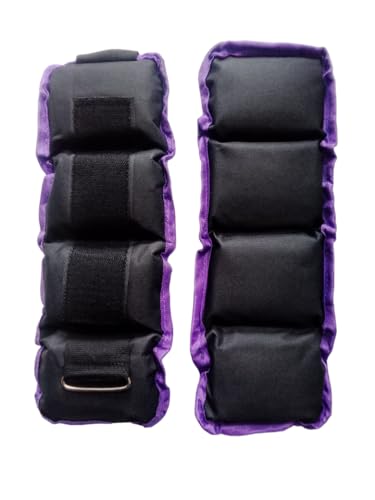 SPIRO Ankle/Wrist Weight 10 Kg. (5KG x 2) | Resistance Exercise | Resistance Bands | Wrist Ankle | Fitness Band | Workout Equipment (Color : Black & Purple) (Perfect For Physiotherapy) (B0D8PVGG1V) Amazon Price History, Amazon Price Tracker