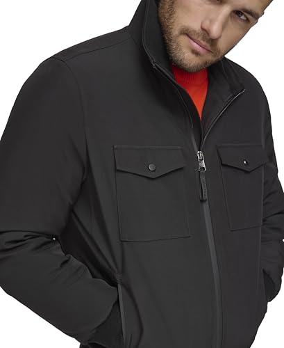Image of Calvin Klein Men's Flextech Solid Bomber Jacket