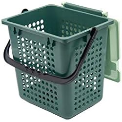 Ventilador Cubo bioMat AirBox Cubo para Compost, para Bolsas de hasta 10l, Cubo con Tapa Ventilado, Fabricado en Alemania