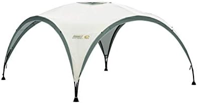 Coleman Gazebo, Event Shelter for Garden and Camping, Sturdy Steel Poles Construction, Large Tent, Portable Sun Shelter with Protection SPF 50, White/Green, M - 3 x 3 m