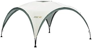 Coleman Gazebo, Event Shelter for Garden and Camping, Sturdy Steel Poles Construction, Large Tent, Portable Sun Shelter with Protection SPF 50, White/Green, M - 3 x 3 m